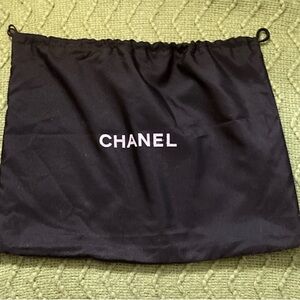 CHANEL Black Drawstring Bag